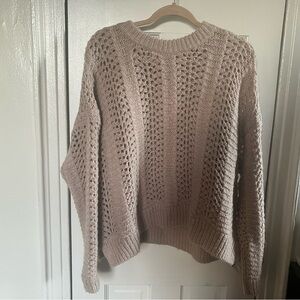 Madewell Textured Knit Sweater in Light Brown
